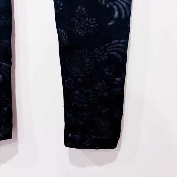 MUK LUKS Black floral embossed leggings - Picture 9 of 9